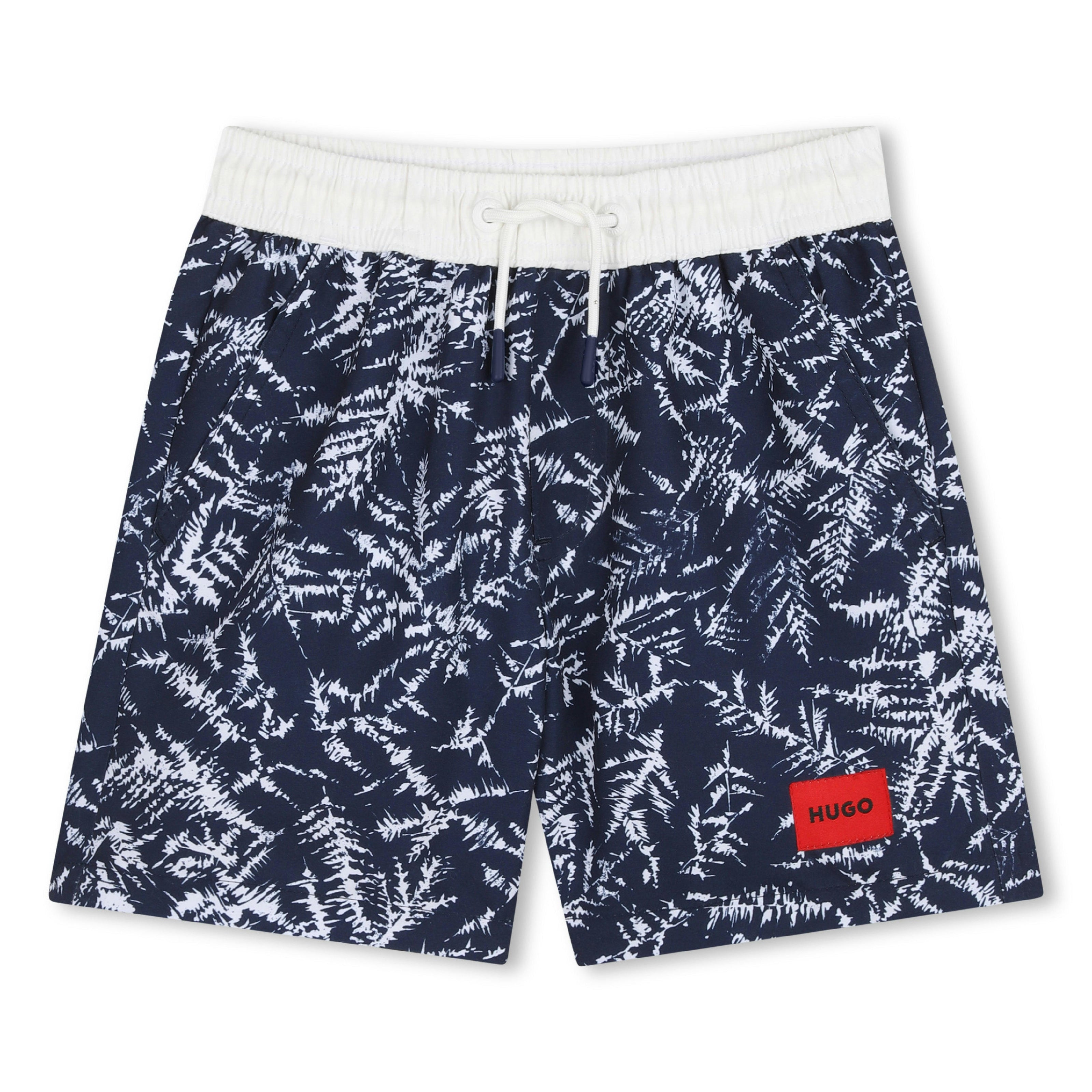 Navy All-Over Print Boys´ Swim Shorts