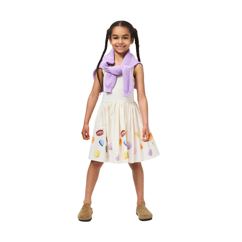 Molo Yellow Dress with Macaron Print