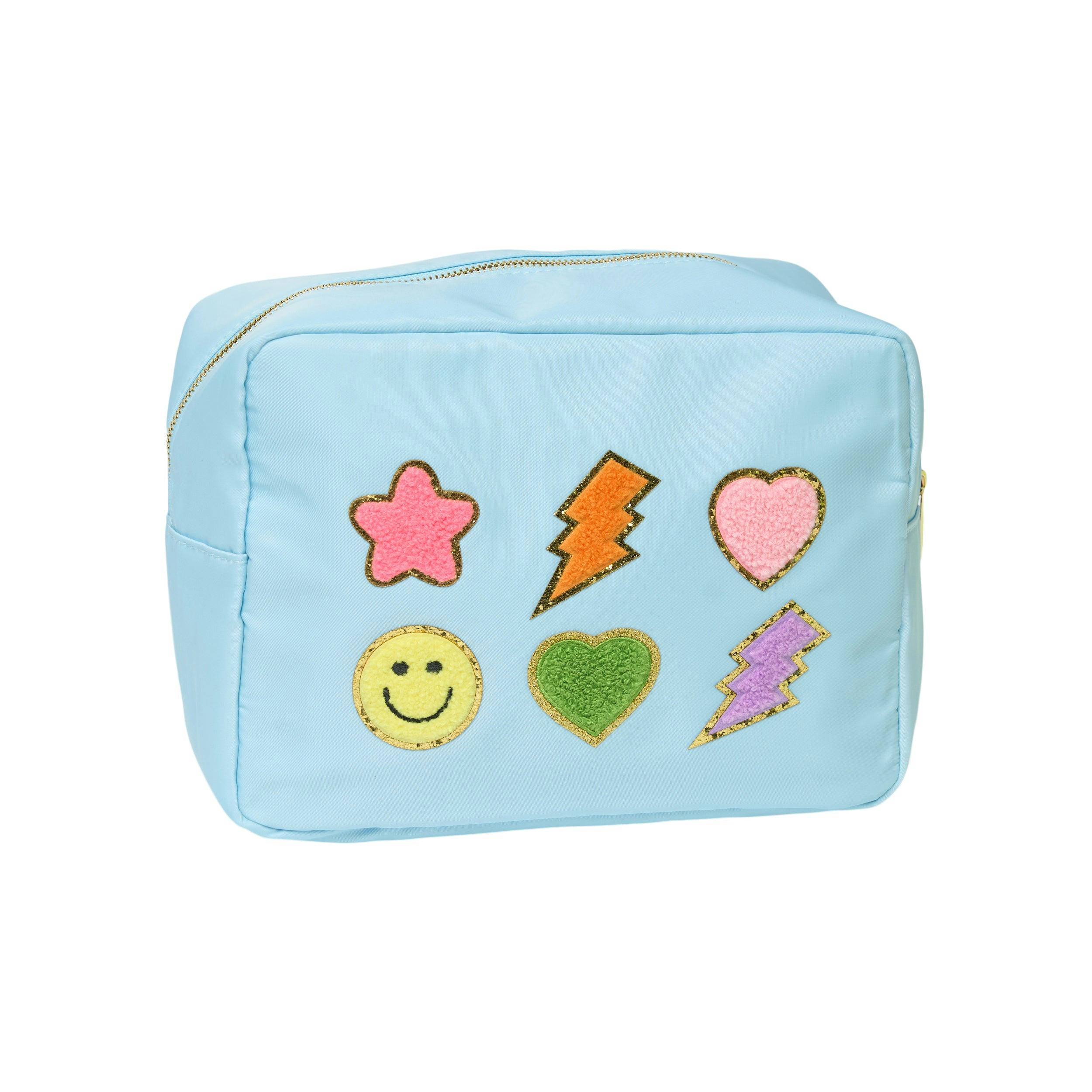 Large Nylon Pouches w/ Assorted Chenille Patches