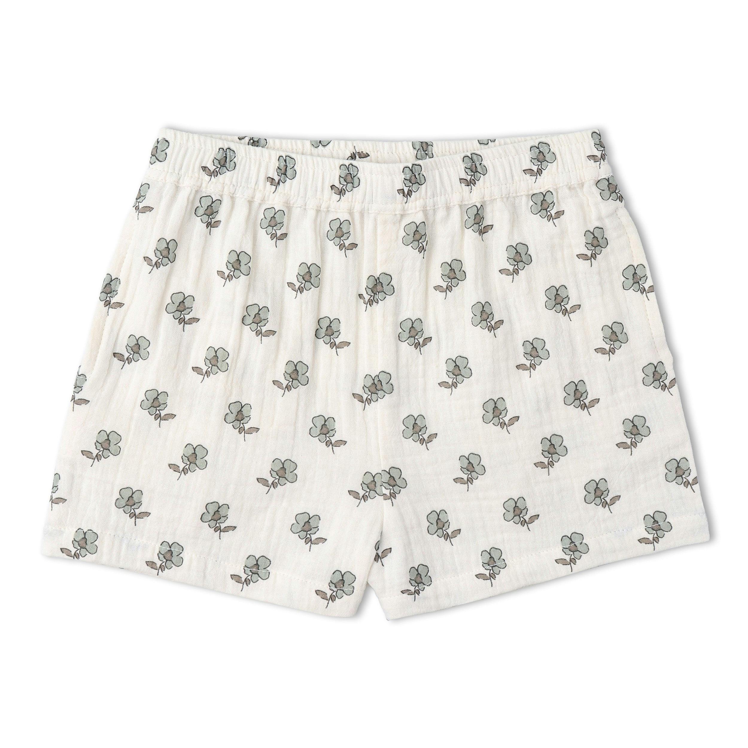 Organic Flutter Top & Shorts Set - Poppy