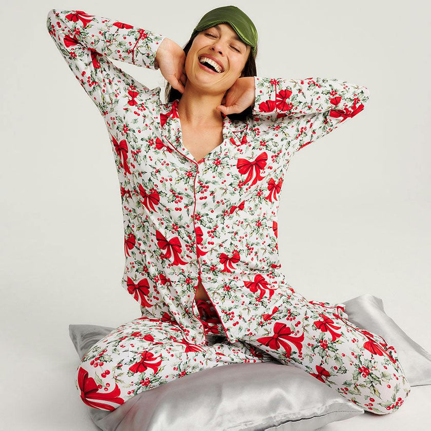 Happy Holly-days Women's Luxe Pajama Pant Set