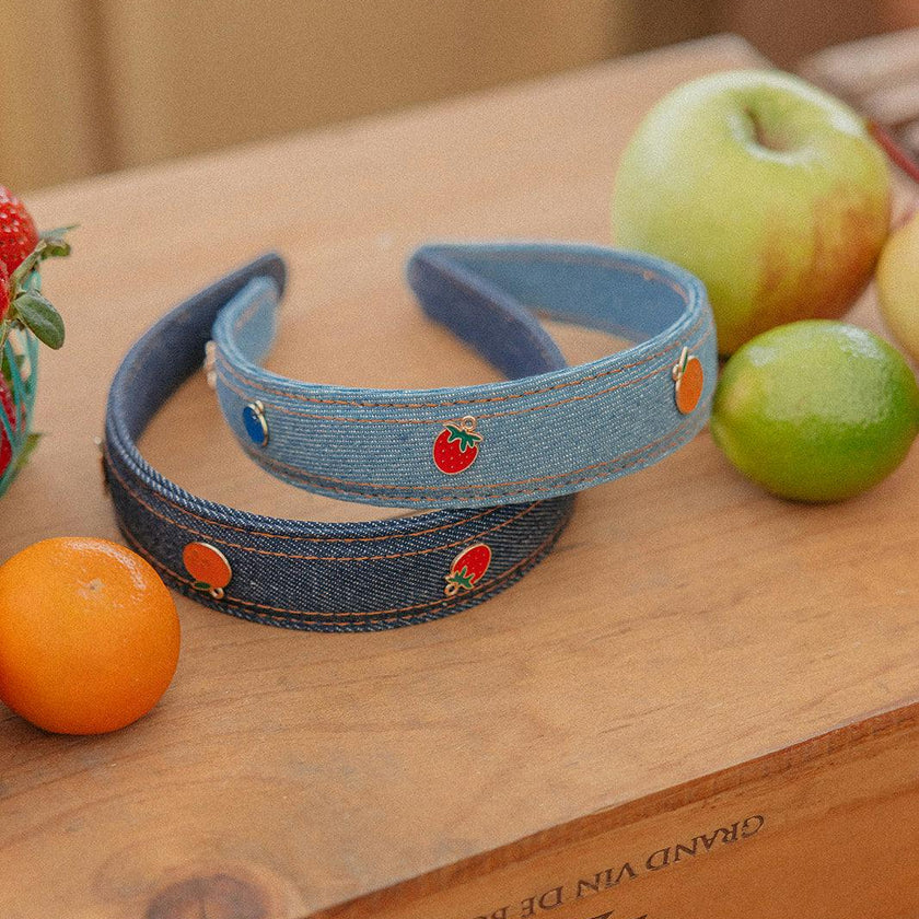 DENIM CHARMED FARMERS MARKET HEADBAND