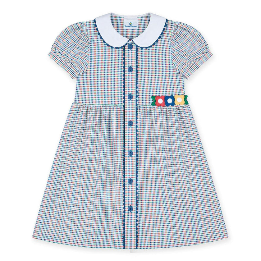 Plaid Dress with Flowers