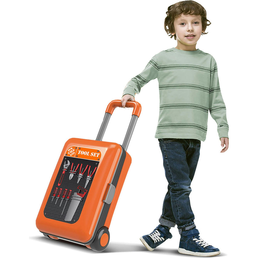On the Go Carry On Suitcase & Pretend Play Tool Set w/ Accessories