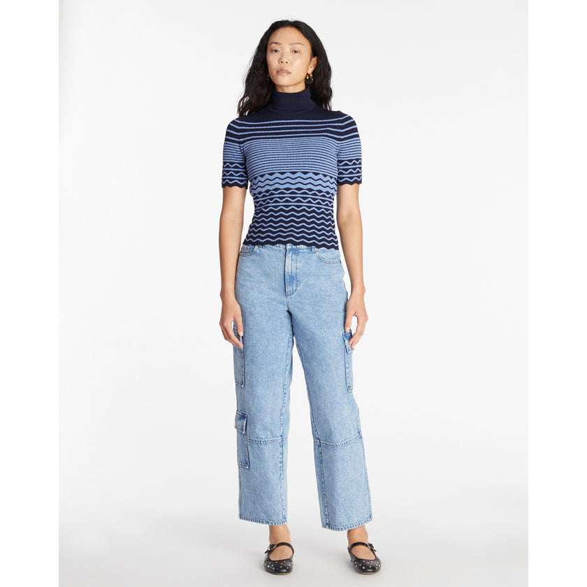 Women's Cara Knit Top, Navy