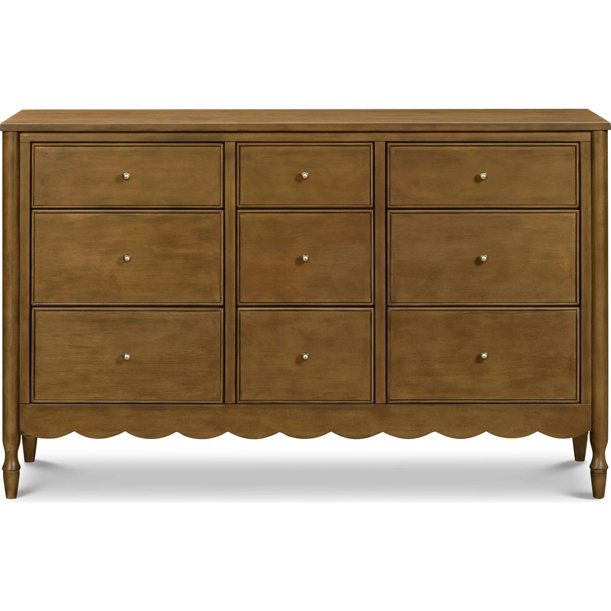 Ambrosia 9-Drawer Assembled Dresser in Natural Walnut