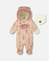 One-Piece Baby Layette Snowsuit Designed for Car Seat