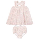 Baby Antique Floral Flutter Tank Bloomer Set