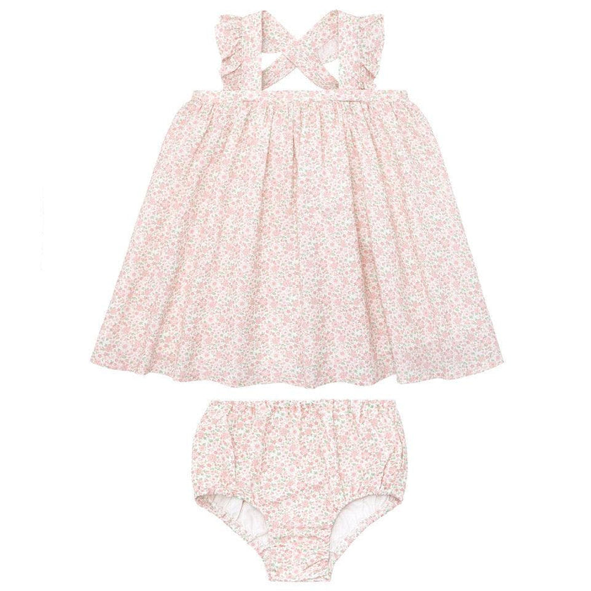 Baby Antique Floral Flutter Tank Bloomer Set