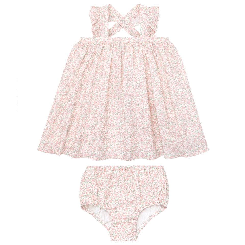 Baby Antique Floral Flutter Tank Bloomer Set