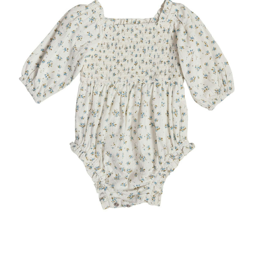 Baby Madeline Romper in Blue