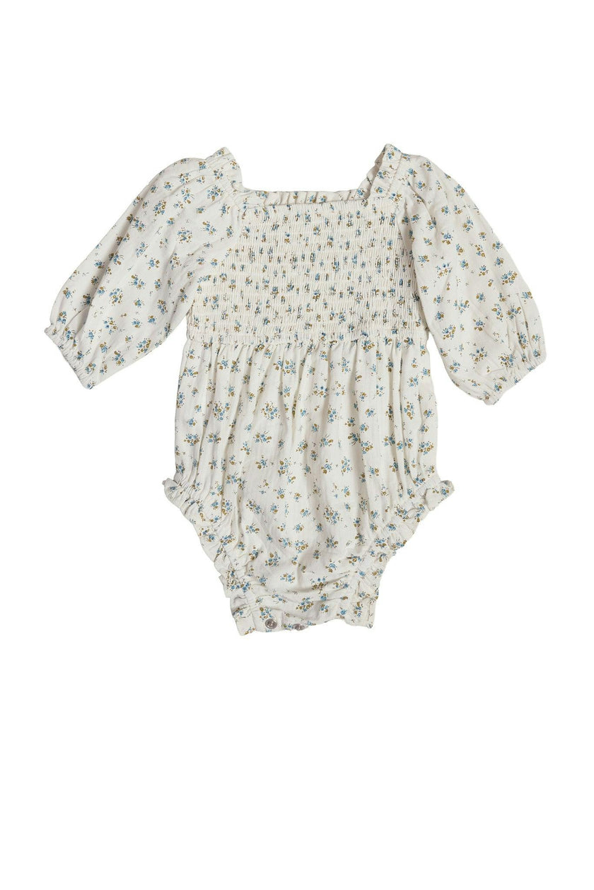 Baby Madeline Romper in Blue