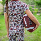 Game Day Blooms 2 Piece Pajama Set (Short Sleeve/Pants)