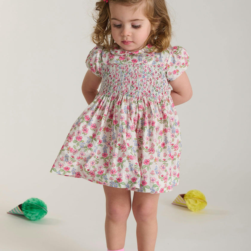 Hand-Smocked Baby Dress - Hillary