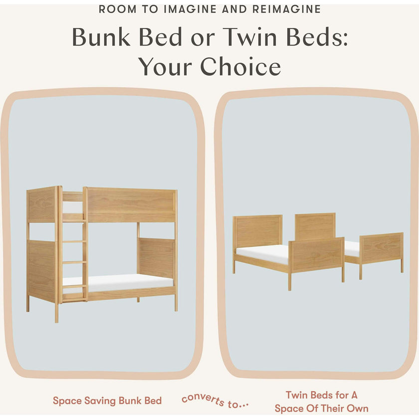 Bondi Convertible Bunk Bed in Honey