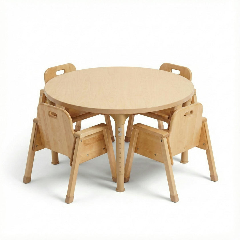 Round Adjustable Kids Table – 36" Diameter, 17" to 25" Height | Classroom, Montessori & Daycare Activity Table