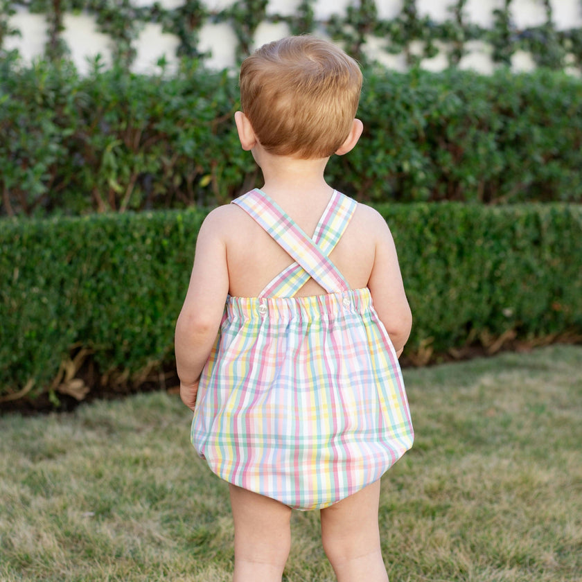 Ethan Boy Bubble - Pastel Gingham