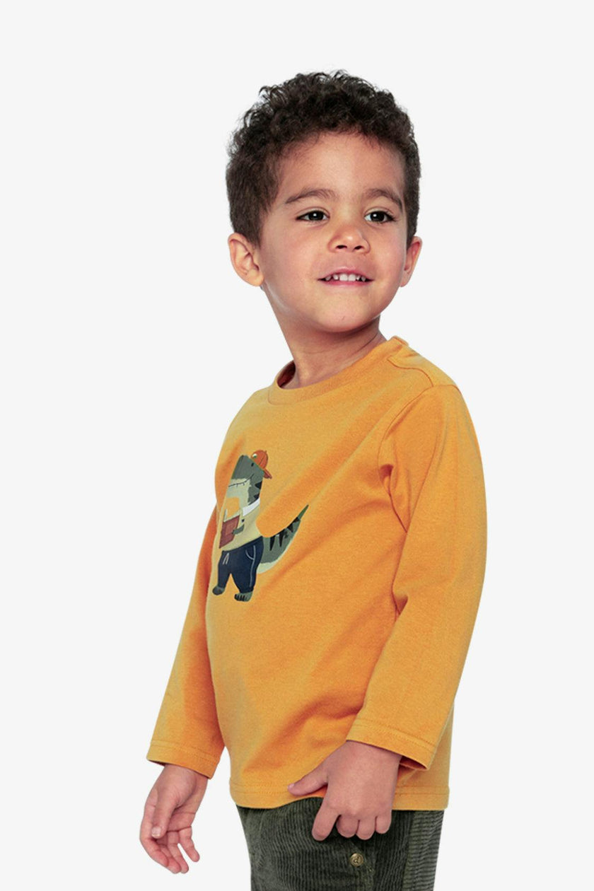 Long Sleeve Organic Cotton T-Shirt Mustard Yellow