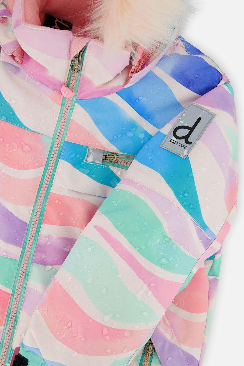 Two Piece Play Snowsuit Multicolored Line Print