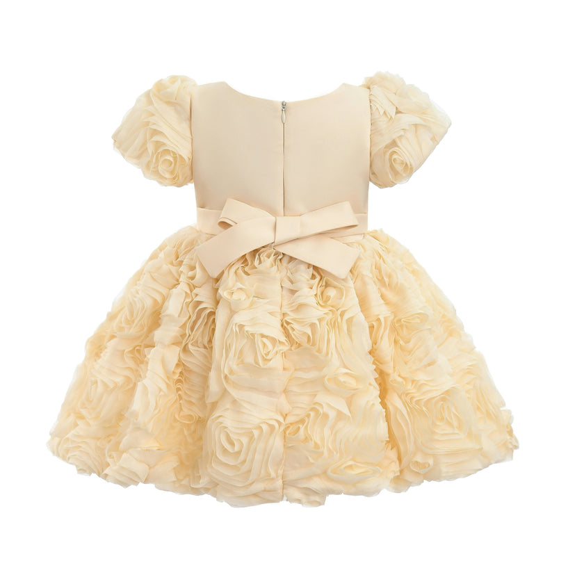 Champagne Bow Rosette Dress