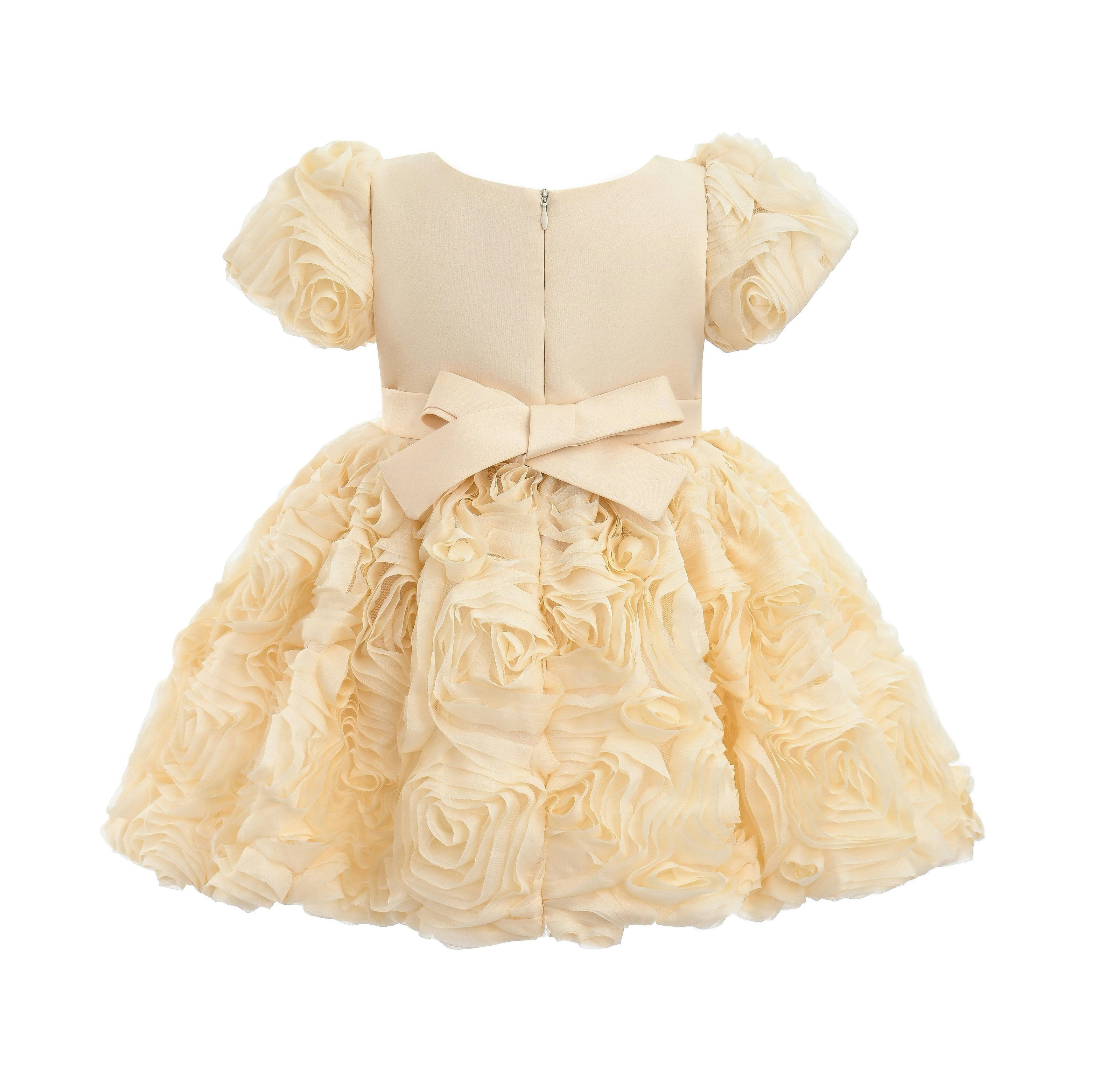 Champagne Bow Rosette Dress