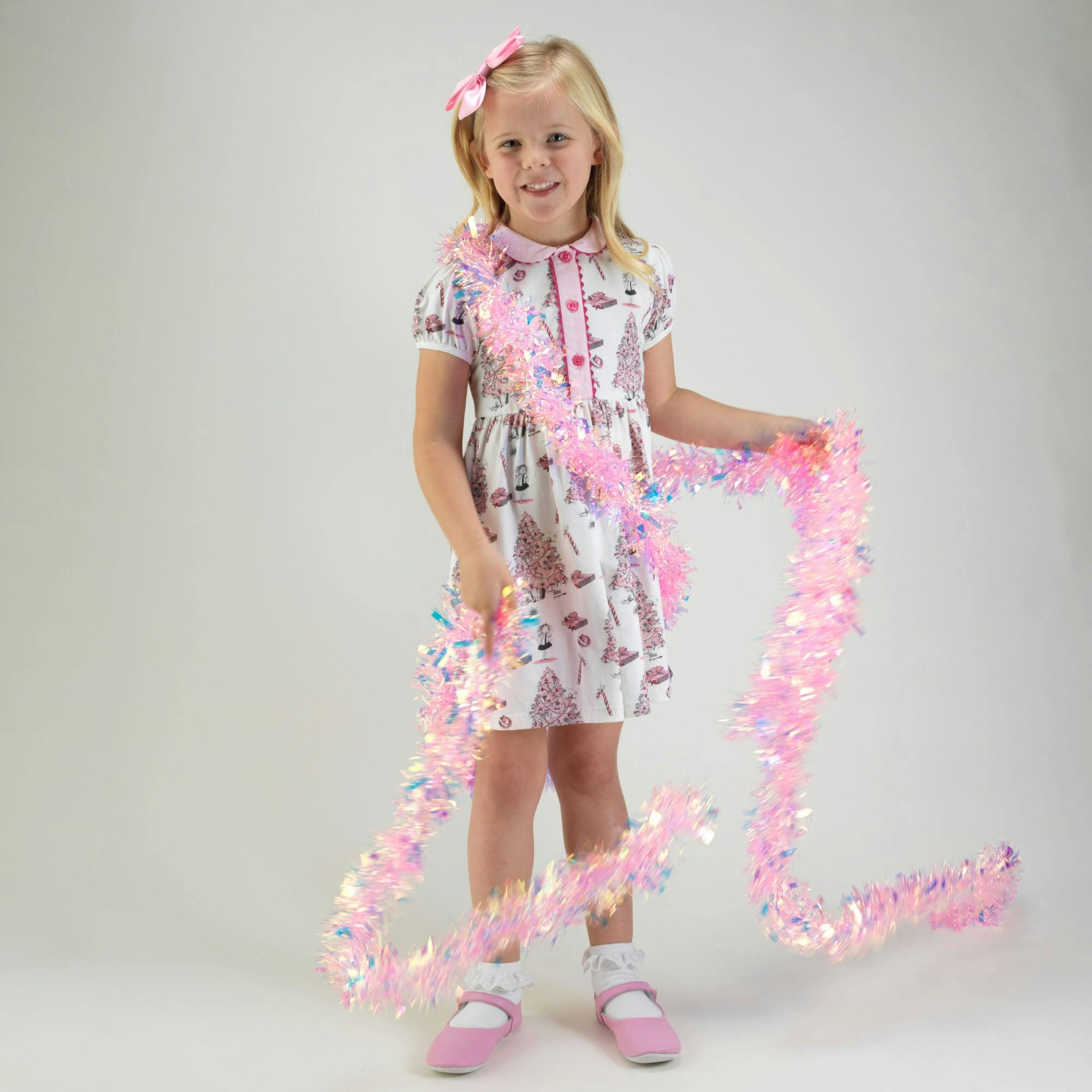 Eloise Christmas Tree Button-Front Dress