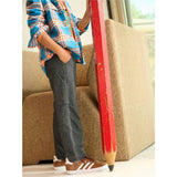 Denim-Like Carpenter Pants, Black
