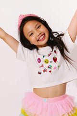 Sparkle Doodle Crop T-shirt
