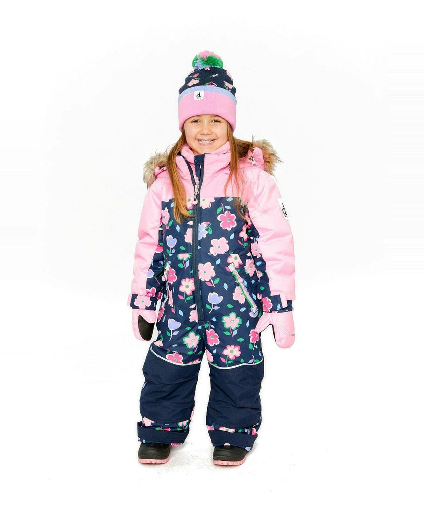 Kids One Piece Discover Snowsuit Blue Floral Print