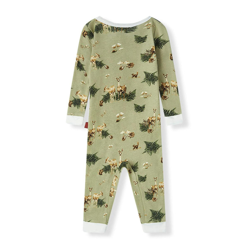 Forest Party Organic Cotton Zipper Pajama