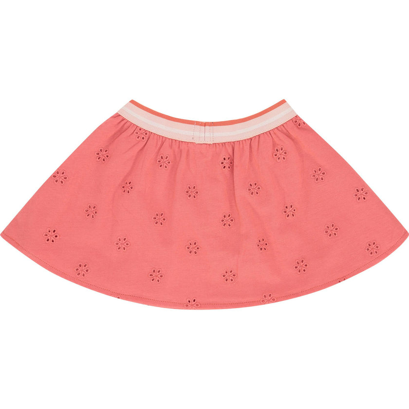 Pointelle Contrast Waist Skirt