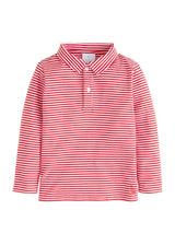 Long Sleeve Polo - Red Stripe