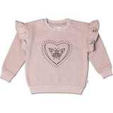 Organic Fleece Ruffle Sleeve Sweatshirt