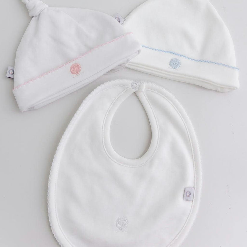 White Essential Pima Cotton Baby Bib