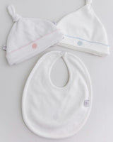 White Essential Pima Cotton Baby Bib