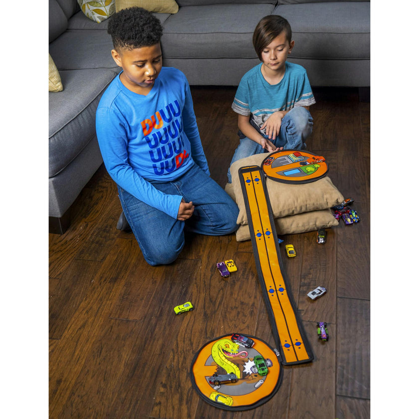 ZipBin Hot Wheels: Wheelie Track Pack Storage Case & Racetrack Mat