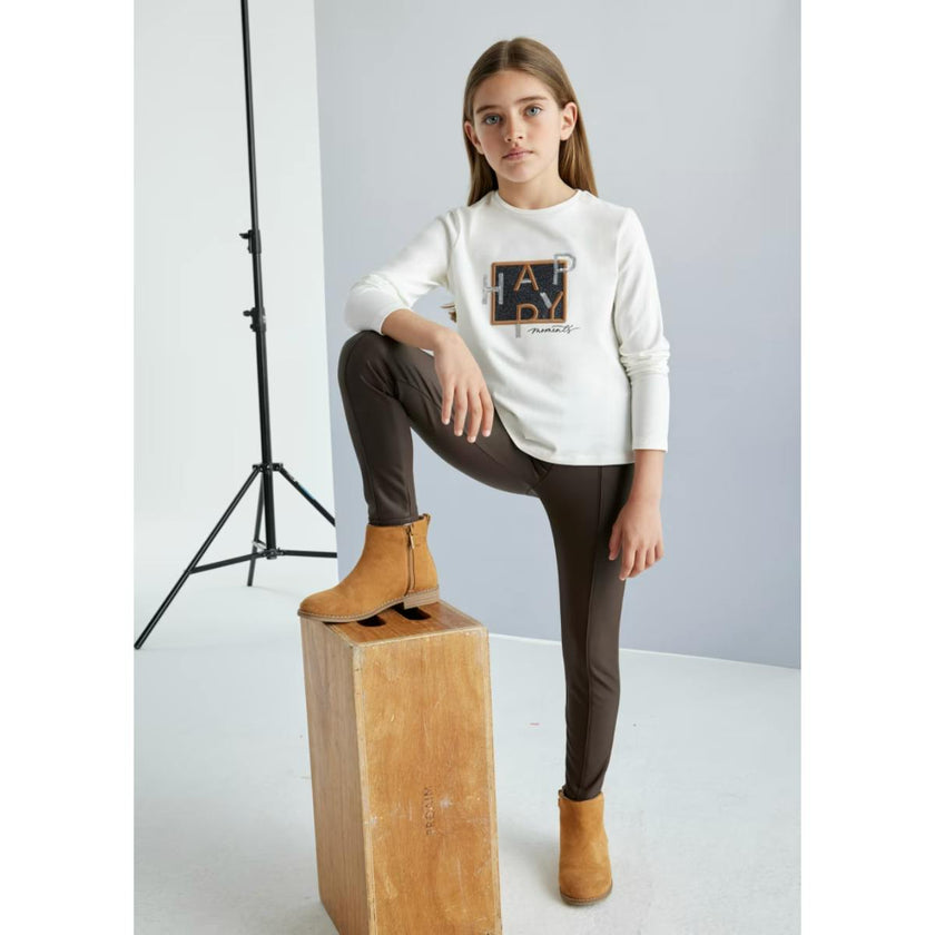 Girl Faux Leather Leggings