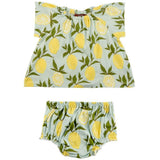 Lemon Organic Cotton Dress & Bloomer Set