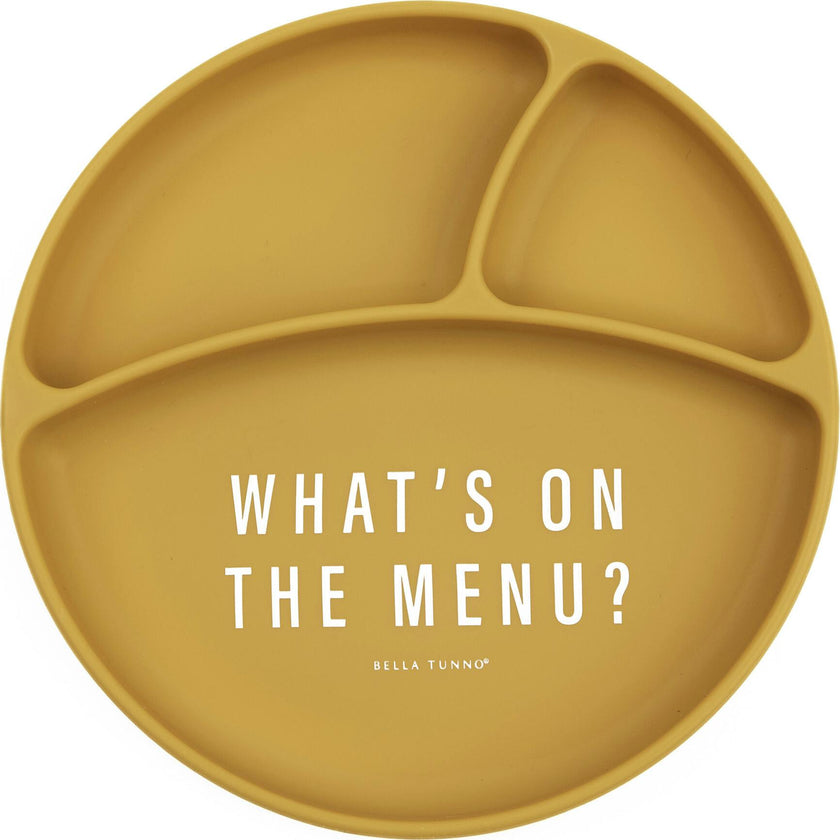 What's On The Menu 3-Section Wonder Silicon Suction Plate