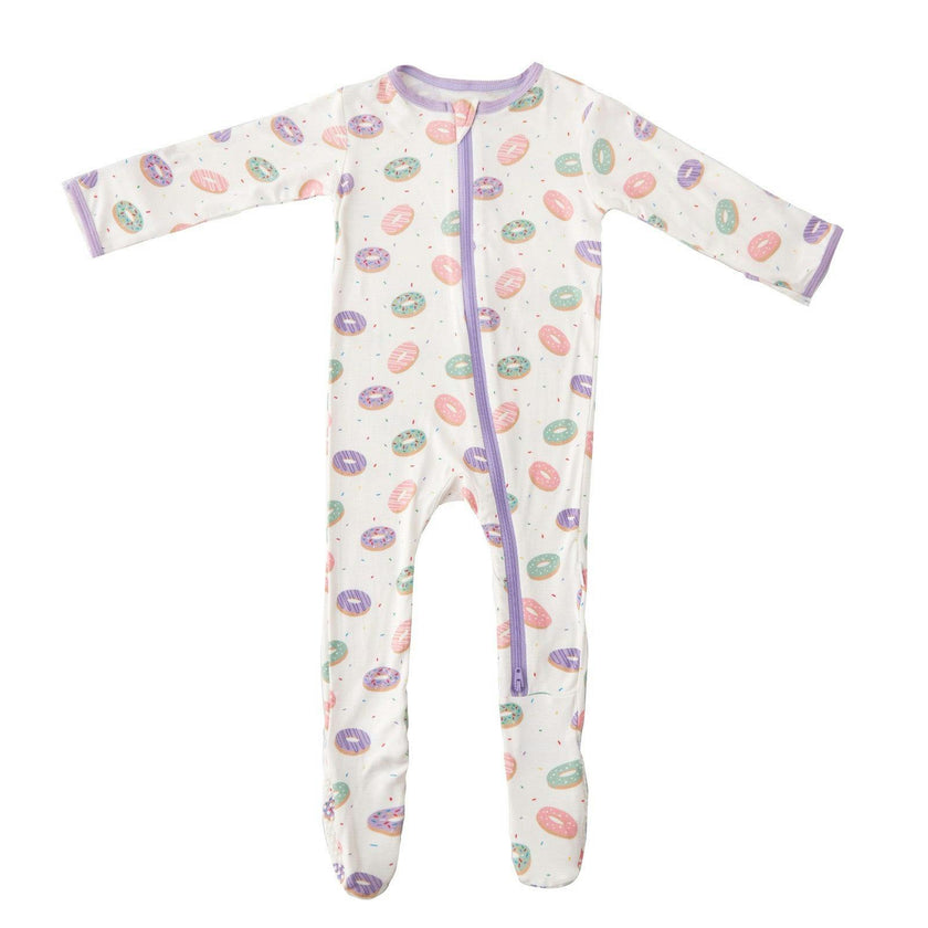 Donuts Zippered Footie