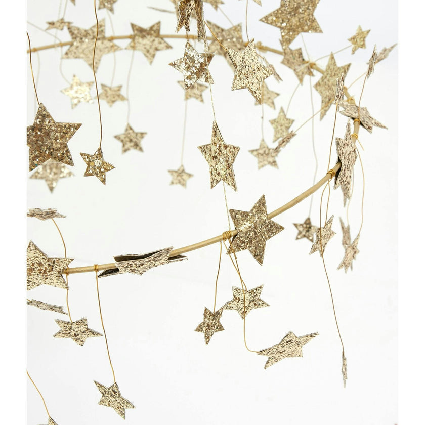 Gold Sparkle Star Chandelier