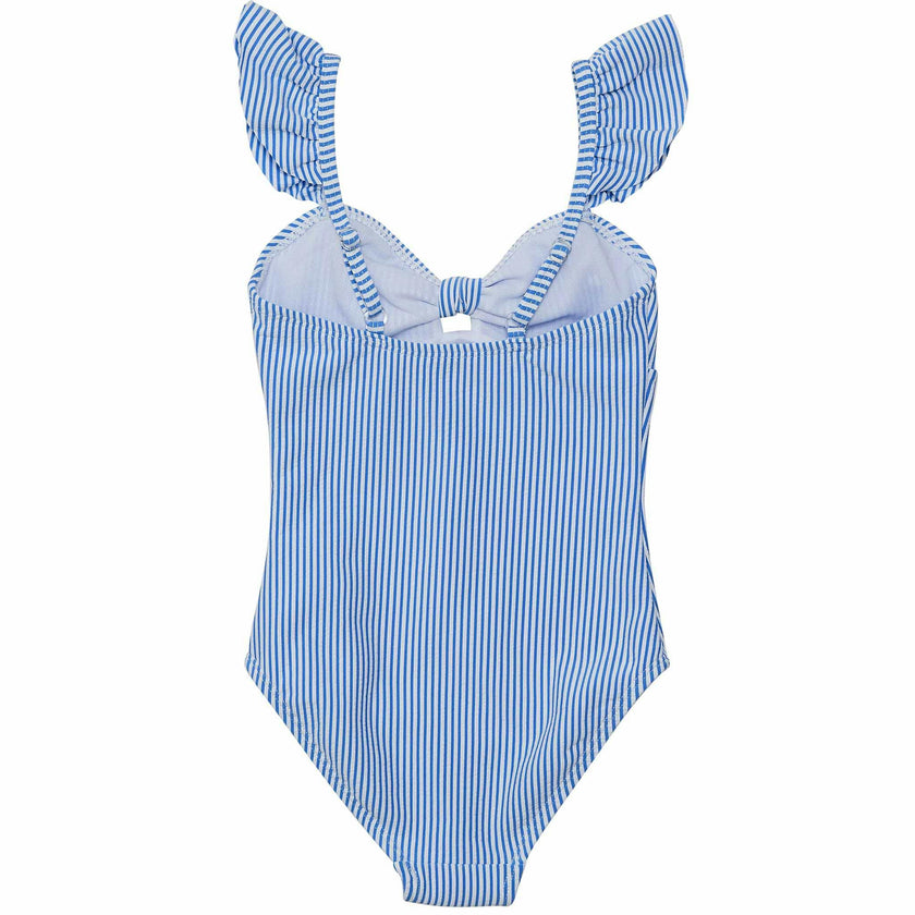 UPF50+ Frill Shoulder Front Knot Swimsuit