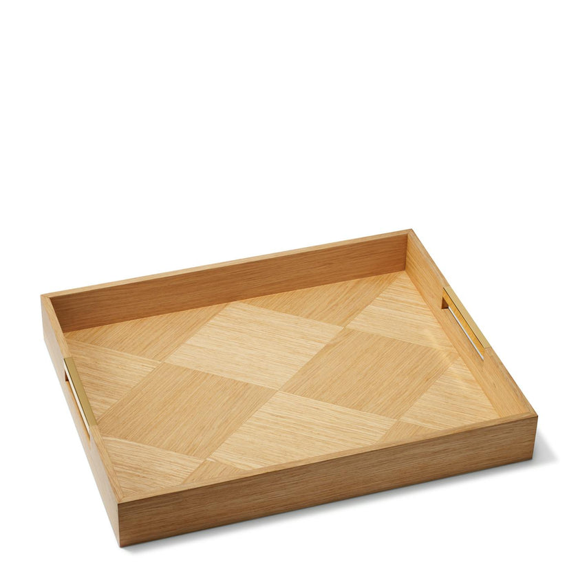 Marcello Wood Tray, Beige