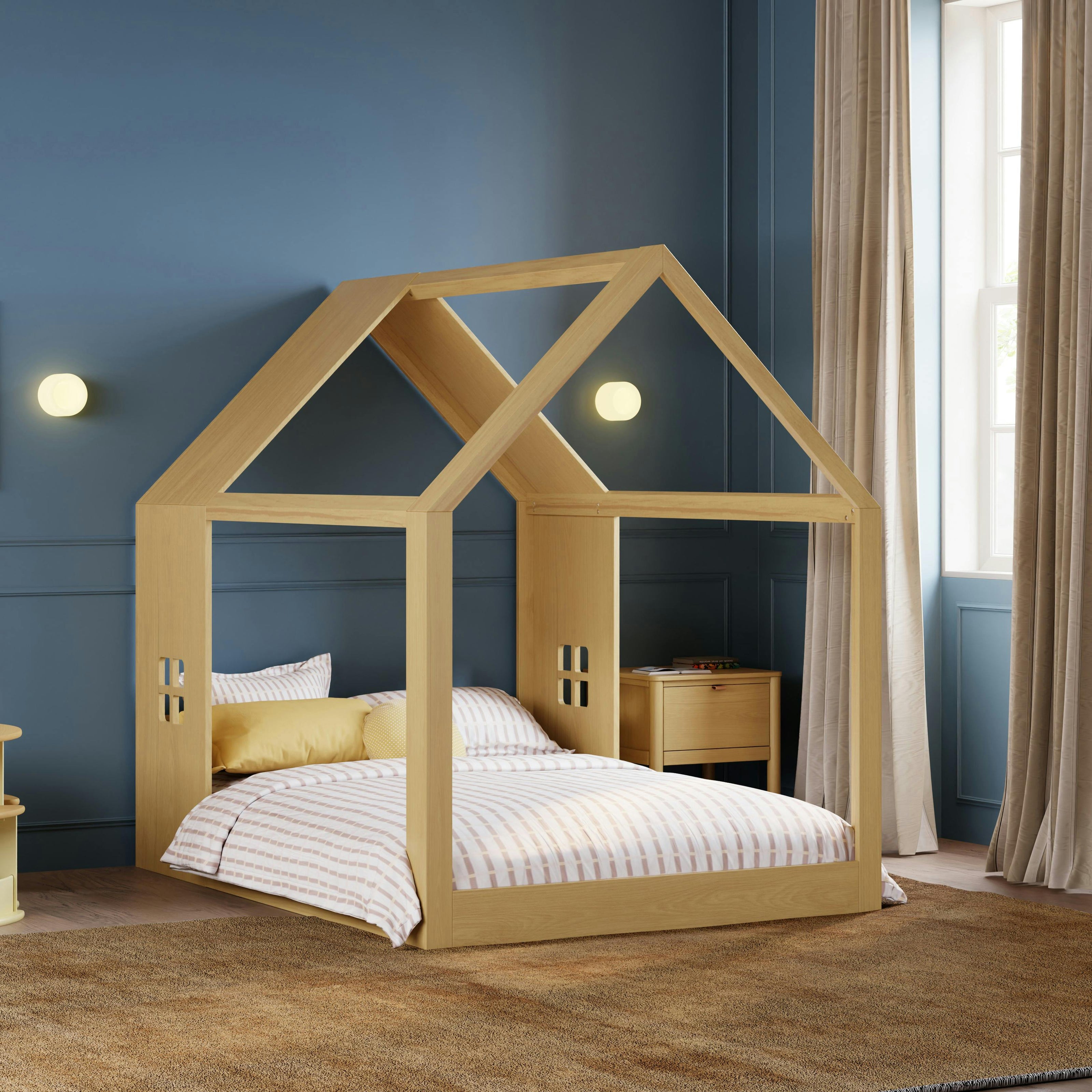 Uchi Montessori-Inspired House Full Bed in Honey