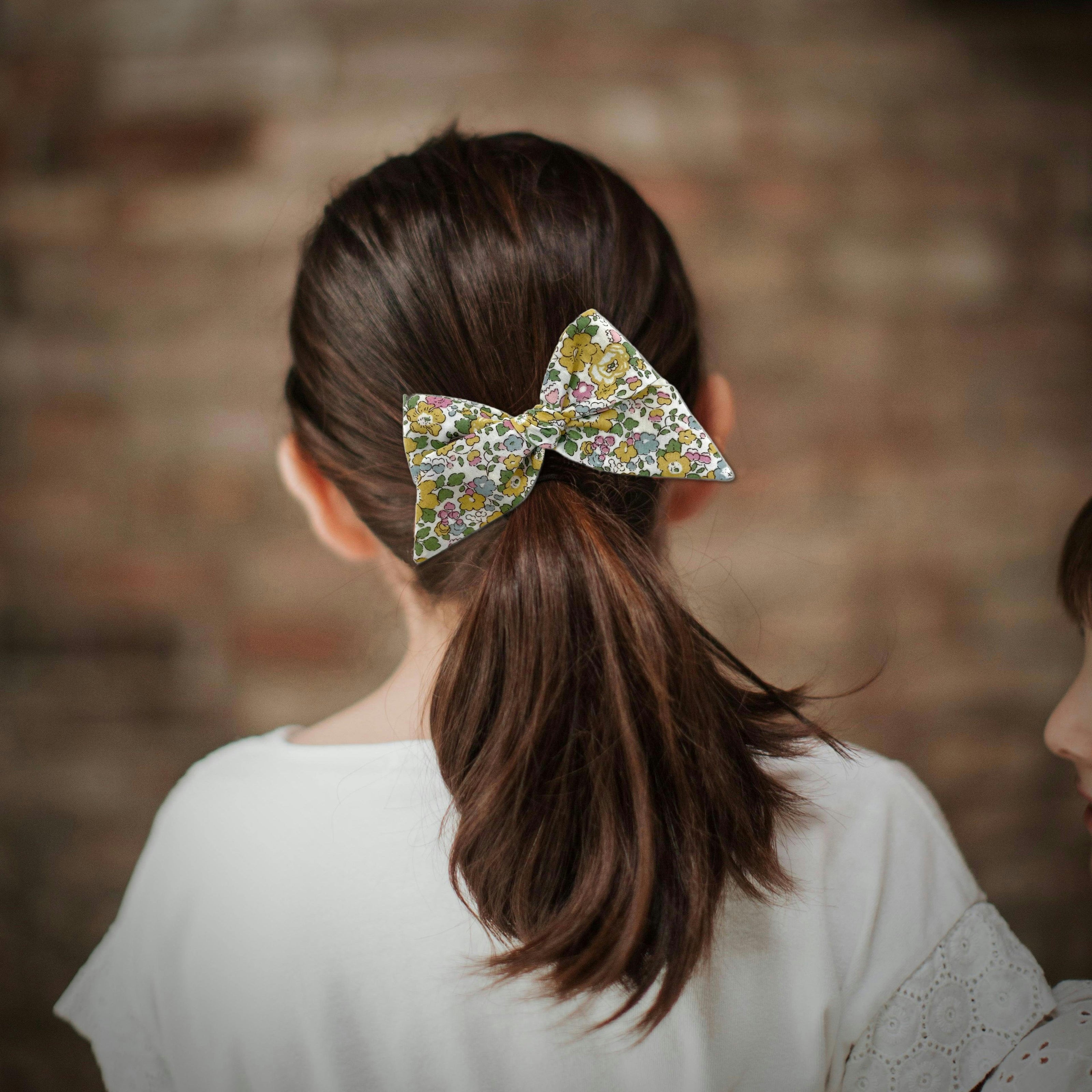 Baby Tied Bows, Olive/Yellow Bundle Set