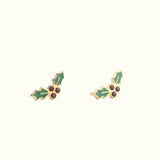 Holly Berry Stud Earrings