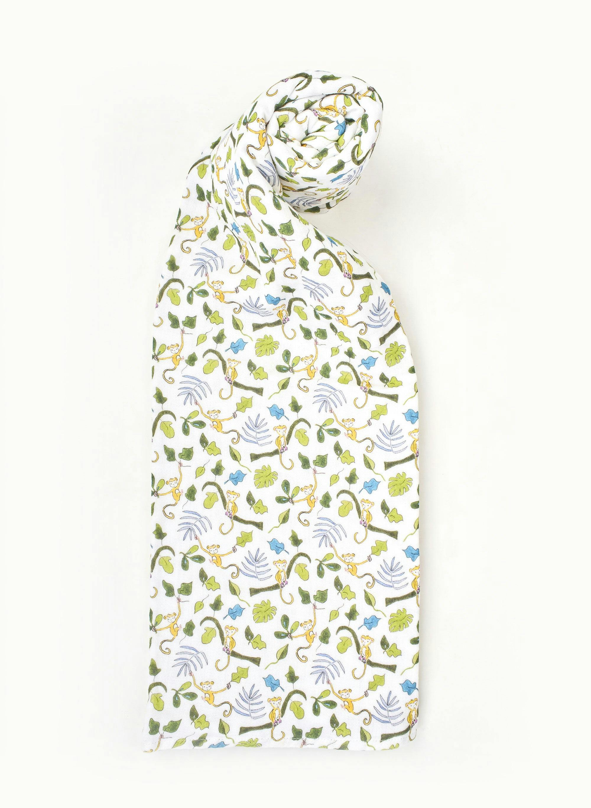 Baby Bib & Shawl Blanket Set - Happy Monkey