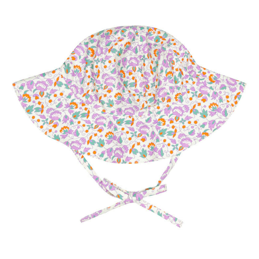 baby orchid floral sun hat