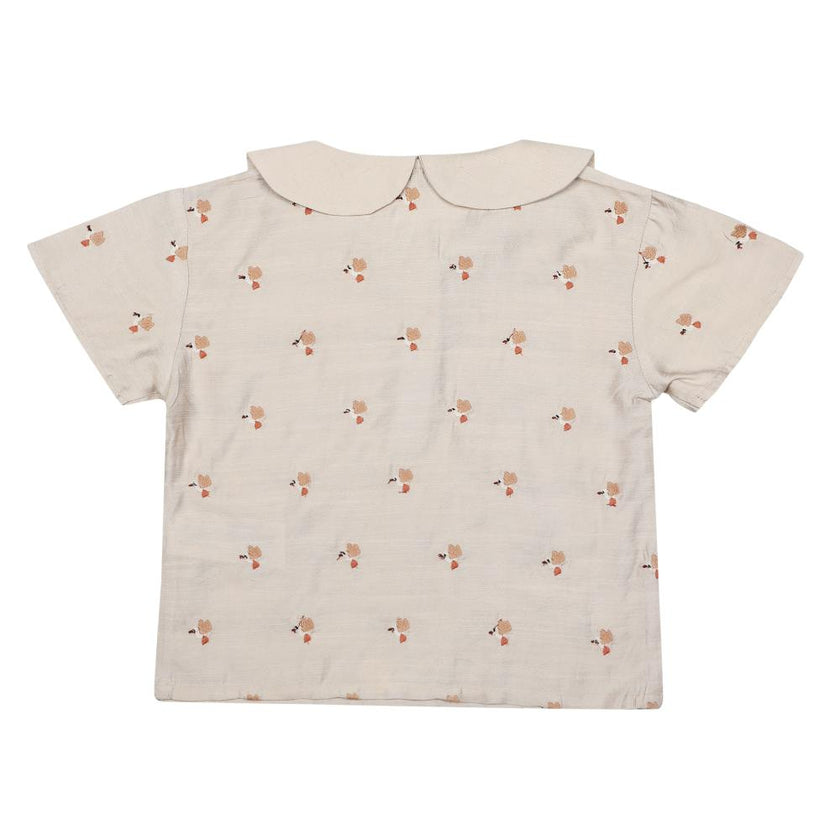 Nesa Blouse | Hummingbirds | Soft Taupe