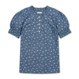 Organic Chambray Puff Sleeve Top